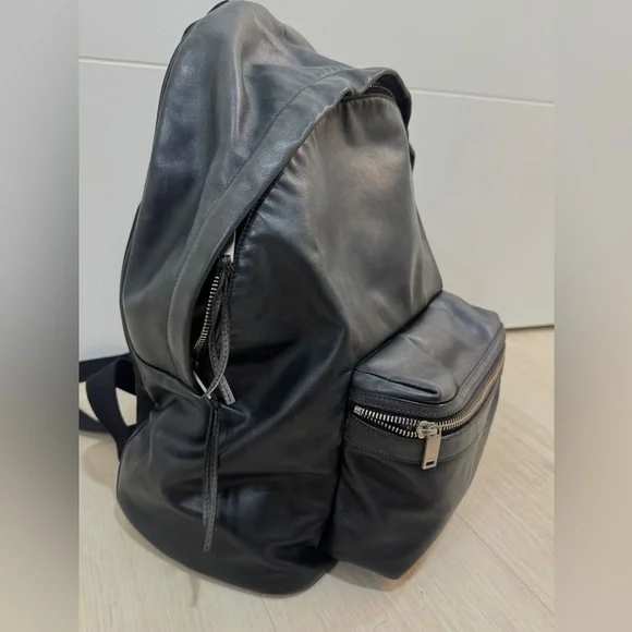 Saint Laurent Black Leather Backpack - Picture 6 of 6